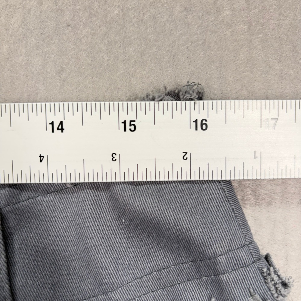 Yuvita Denim Skirt Womens 12 Grey Blue Y2K Raw Hem Utility Cargo Midi Skirt - Picture 6 of 7